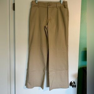Lee Khaki Trouser Pants Mid Rise Flex Motion Size 10 Short